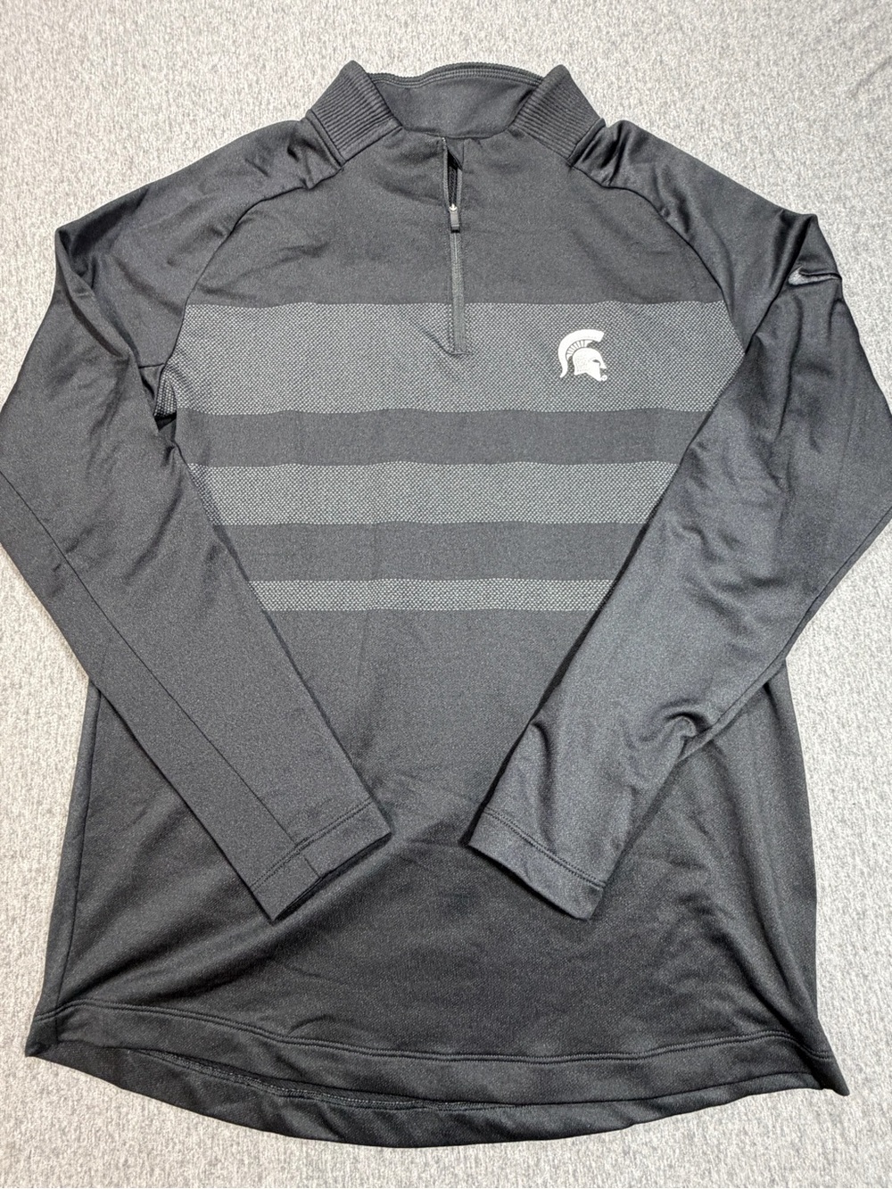 Nike Michigan State Spartans Vapor Half Zip Mens S Black Pullover BV0390-010